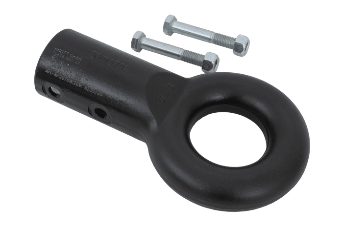 KNOTT KK7937S Augenkupplung für einen 3500 kg Anhänger mit 60 mm Rohrzugdeichsel, neue Ausführung