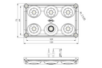 HORPOL LWD2157/CZ LED-Innenraumleuchte 900 lm schwarz mit Schalter und roter Diode
