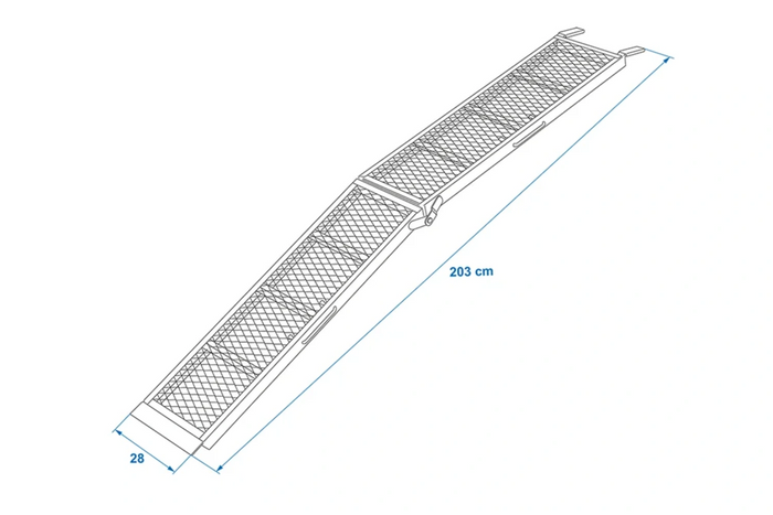 ProPlus 390094 klappbare Auffahrrampen aus Stahl für Anhänger, 203 cm, 680 kg, 2er-Set