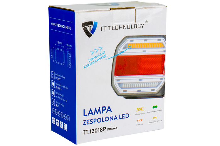 TT Technology TT.12018P LED Rückleuchte, 4 Funktionen, rechts