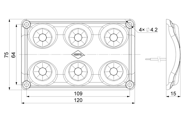 HORPOL LWD2154 LED 990lm Innenraumleuchte
