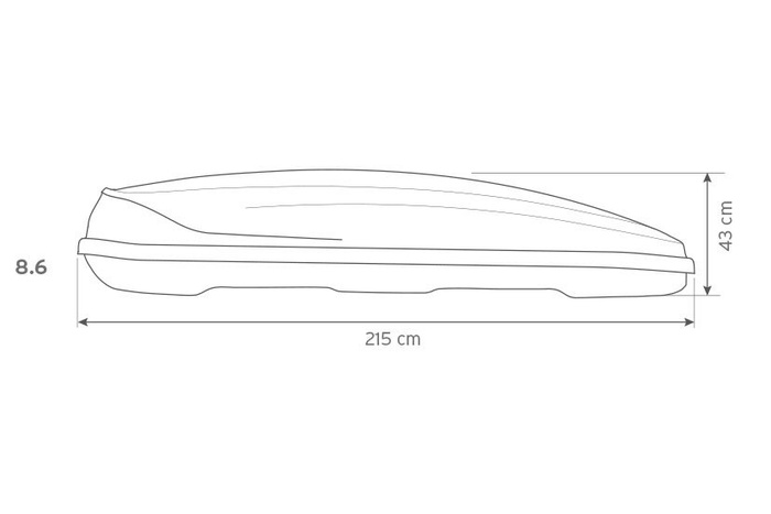Inter Pack Traxer 8.6 Dachbox, schwarz metallic