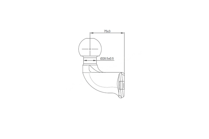 Flanschkugel für XIMPLIO Anhängerkupplung 50 mm 3500 kg