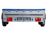 Autotransportanhänger 264x150 UNITRAILER GARDEN 265/2 KIPP mit H-0-Rahmen und blauer Plane