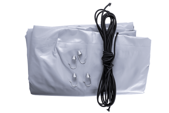 Rahmenabdeckung H-800 UNITRAILER Plane für Anhänger grau 230x125cm GARDEN 230 KIPP