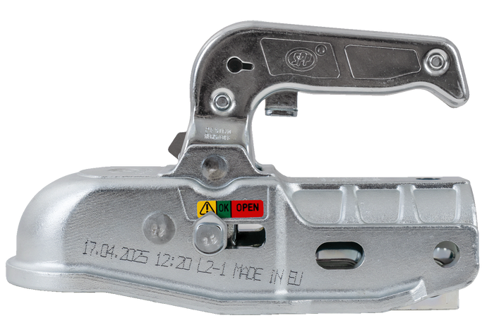 STEELPRESS BC-3000C-00-00+Z2 Kugelkopfkupplung für 3000kg Anhänger mit 35-50mm Rohrdeichsel, Gusseisen