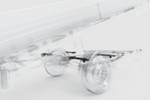 Gerades Rohr zur Montage des DOMAR D51100 Kotflügels, Halterungsdurchmesser 33 mm, Länge 450 mm
