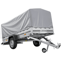 Einachsanhänger mit Blattfedern 264x125 UNITRAILER GARDEN 264/R KIPP mit H-800-Rahmen und grauer Plane