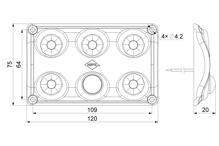 HORPOL LWD2156 LED-Innenraumleuchte 900lm mit Bewegungssensor