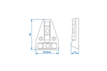 ProPlus 341215 Kreuzwasserwaage mit Magnet, T-förmige Wasserwaage, 58 x 43,6 mm