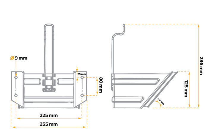 Unterlegkeil mit Montagehalterung AL-KO UK53 H:247mm