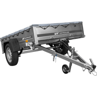 PKW-Anhänger auf Federn 200x125 UNITRAILER GARDEN 201/R KIPP mit H-0 Rahmen und grauer Plane
