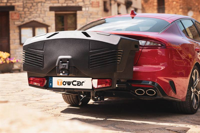 Towbox EVO Classic Grau - Anhängerkupplungs-Gepäckbox