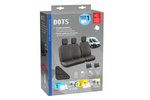 LAMPA Dots-1 Sitzbezüge, schwarz/grau, für Busse und Transporter