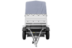 Neuer Anhänger Kipper, ungebremst, GARDEN TRAILER 150 KIPP mit zusätzlichen Bordwänden, Stützrad, Hochplane und Hochspriegel