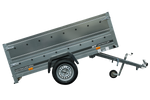 Pkw Anhänger Kipper 230x125 Garden Trailer 230 KIPP Unitrailer 750 kg mit Stützrad und zusätzlichen Bordwänden