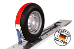 4er Set HEFFA CARLINE 130 Anhänger Transportgurte, Radsicherungsgurte 2,8m/50mm/5t VDI 2700