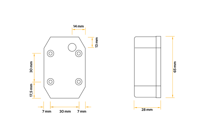 ASPÖCK FLEXIPOINT I Universal-Umrissleuchte mit Halterung