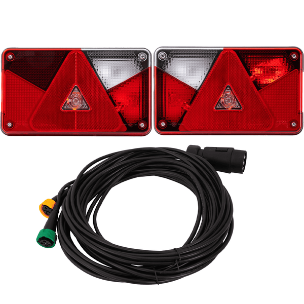 ASPÖCK MULTIPOINT V Rückleuchten + MANTES 7m 7-PIN Kabelbaum