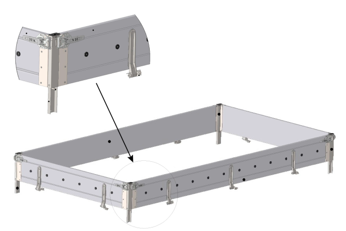 OUTLET BIS Aluminium-Seitenwände H-300 für TEMARED TRANSPORTER 3217/2 und HOCHLADER 320/2 Anhänger 