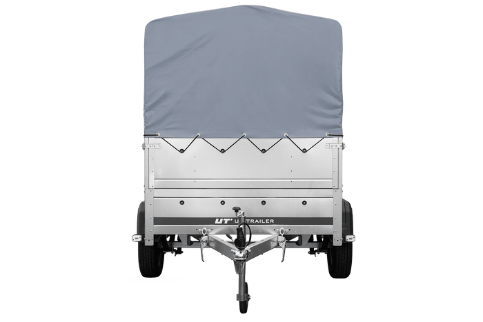 Leichtanhänger auf Federn 200x125 UNITRAILER GARDEN 201/R KIPP mit BIS-Seiten, H-800-Rahmen und grauer Plane