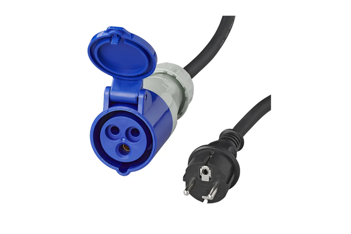 Adapter mit Schuko-Stecker und CEE-Buchse 16A 230V ProPlus 373526 Kabel 40cm