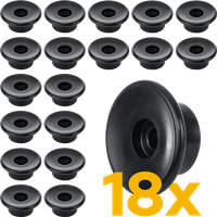 TULPLAST Anhängerseitenrollen zur Befestigung von Abdeckungen, Netzen und Planen, 18er-Set