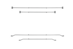 Flache Planenhalterung für ProPlus-Anhänger 340918V01, verstellbar 152–220 cm