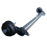 Gebremste AL-KO COMPACT Achse für schwere Anhänger und Autotransporter 1350kg 1200mm 1650mm 4x100