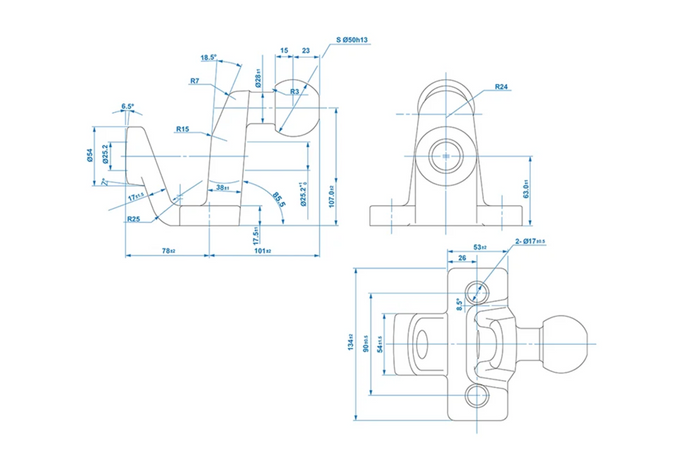 ProPlus 341216V01 Kugelkopf-Anhängerkupplung mit Doppelfunktion, 50 mm, 3500 kg