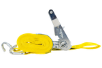 Satz mit vier UNITRAILER-Transportgurten mit Spannvorrichtung, 4 m/25 mm/1 t, gelb
