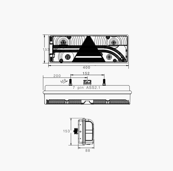 ASPÖCK EUROPOINT III Rückleuchten 7 Funktionen links + rechts