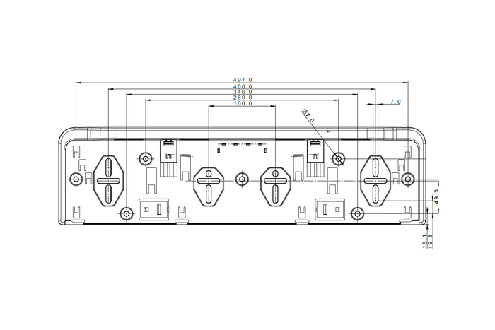 Kennzeichenhalterung mit LED-Beleuchtung FRISTOM FT-264 LED M15