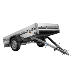 Autotransportanhänger auf Federn mit Aluminiumseitenwänden 230x125 Unitrailer Garden 230/R KIPP ALU