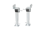 Set aus zwei ausziehbaren Stützen mit Kurbel und ProPlus 361500 Halterung für 1000 kg Pritschenanhänger 290-460 mm