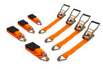 Satz aus vier 3-Punkt-Transportgurten mit Spannvorrichtung für UNITRAILER-Anhänger 3 m/50 mm/4 t, orange