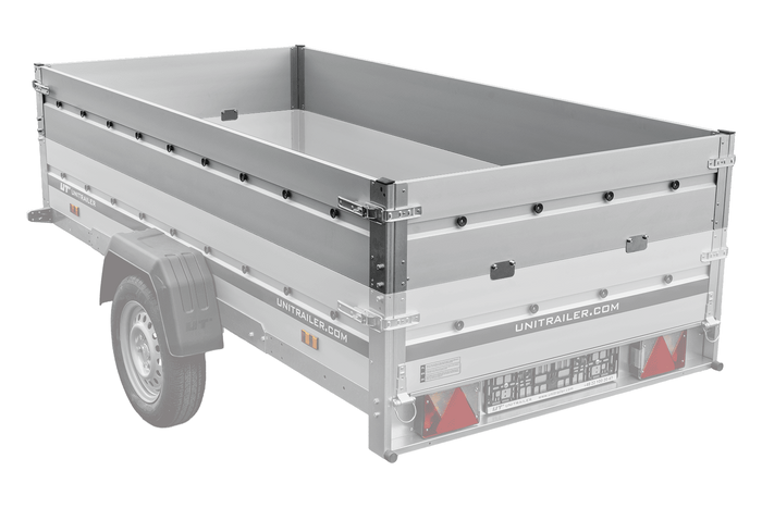 BIS-Aluminiumseitenwände für die Anhänger UNITRAILER GARDEN 264 KIPP ALU und 264/2 KIPP ALU