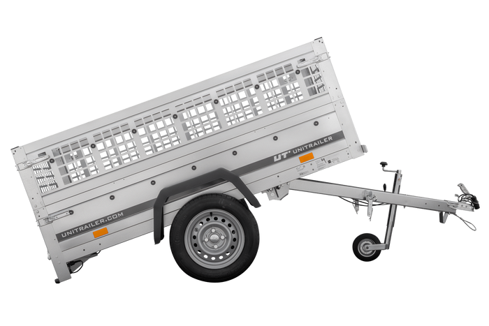 Leichter Anhänger 200x106 UNITRAILER GARDEN 200 KIPP mit Gitterwänden