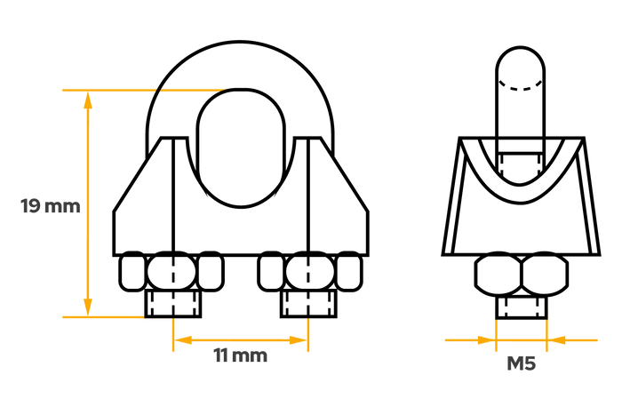 DROMET ZL.5 Seilklemme für 5mm Seile