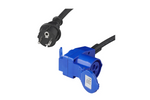 Adapter mit Schuko-Stecker für CEE-Winkelstecker + Schuko-Buchse, Proplus 373528 Kabel 40 cm