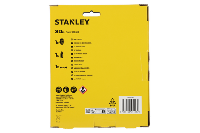 STANLEY STHT47113-0 Markierungsset, Schnur + Kreide + Wasserwaage