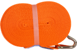 Satz aus vier UNITRAILER 12m/25mm/1t orangefarbenen Transportgurten mit Spannvorrichtung