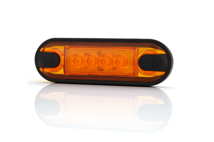 Orangefarbene Positionsleuchte HORPOL LD 3211 LED schlank universell
