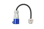 Adapter mit CEE-Stecker und UK-Steckdose, UK ProPlus 373522DE, Kabellänge 40 cm, 16 A, 230 V 