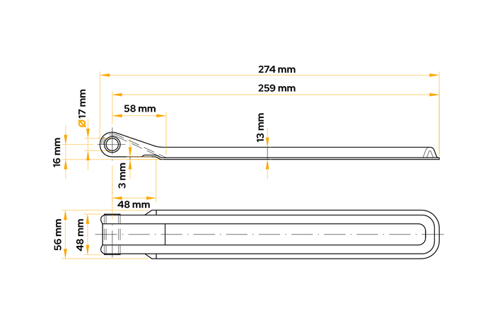 Seitenscharnier mit Halterung UNITRAILER BSCH 10-270+BSCHG 10-A komplette Anhängerseitenmontage