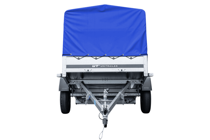 PKW-Anhänger 230x125 UNITRAILER GARDEN 230 KIPP mit blauer Hochplane 80 cm