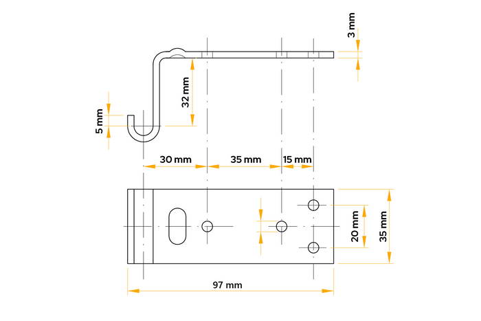 WINTERHOFF BVG 70-A Seitenkupplungshalter für Anhänger Seitenkupplung