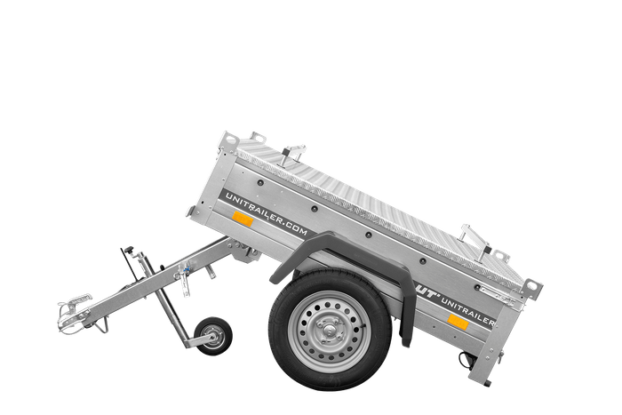 Einachsanhänger 750 kg, 150 x 106 cm Garden Trailer 150 KIPP mit Aluminium-Deckel