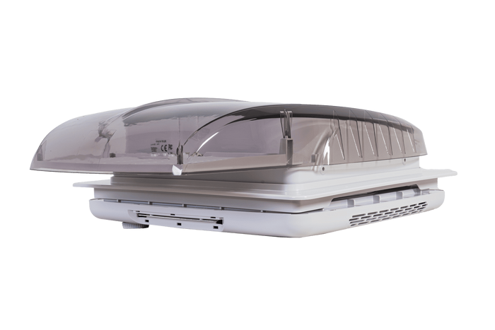 Automatischer Dachventilator PUNDMANN PLUS FAN für Wohnmobile mit Beleuchtung und Rollo 400×400 mm