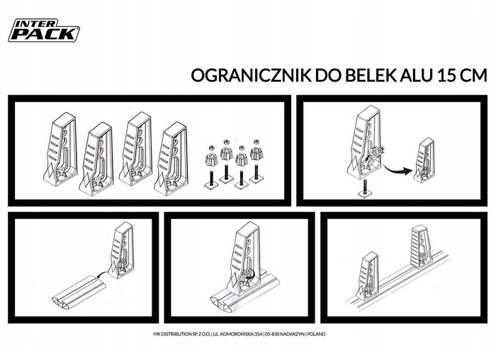 Lastbegrenzer für Aluminiumträger (Höhe - 15 cm)